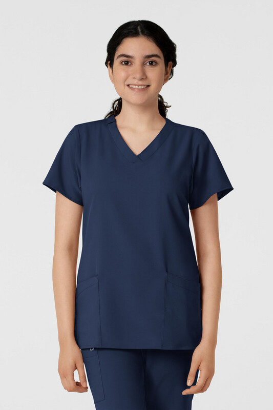 Casacca donna 6255 scollo a V navy blue