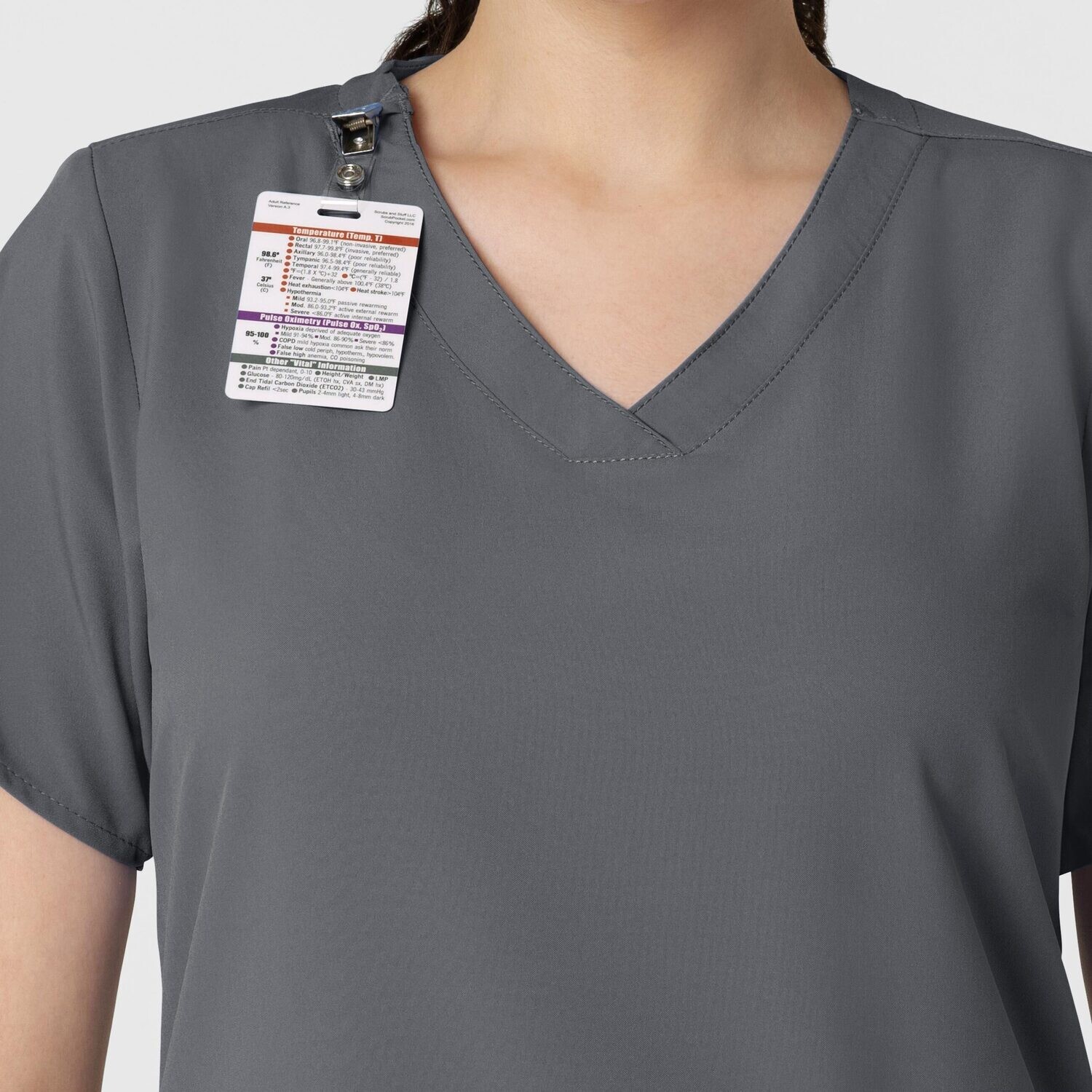 Casacca donna 6255 scollo a V pewter