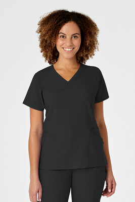 Casacca donna 6455 scollo a Y black