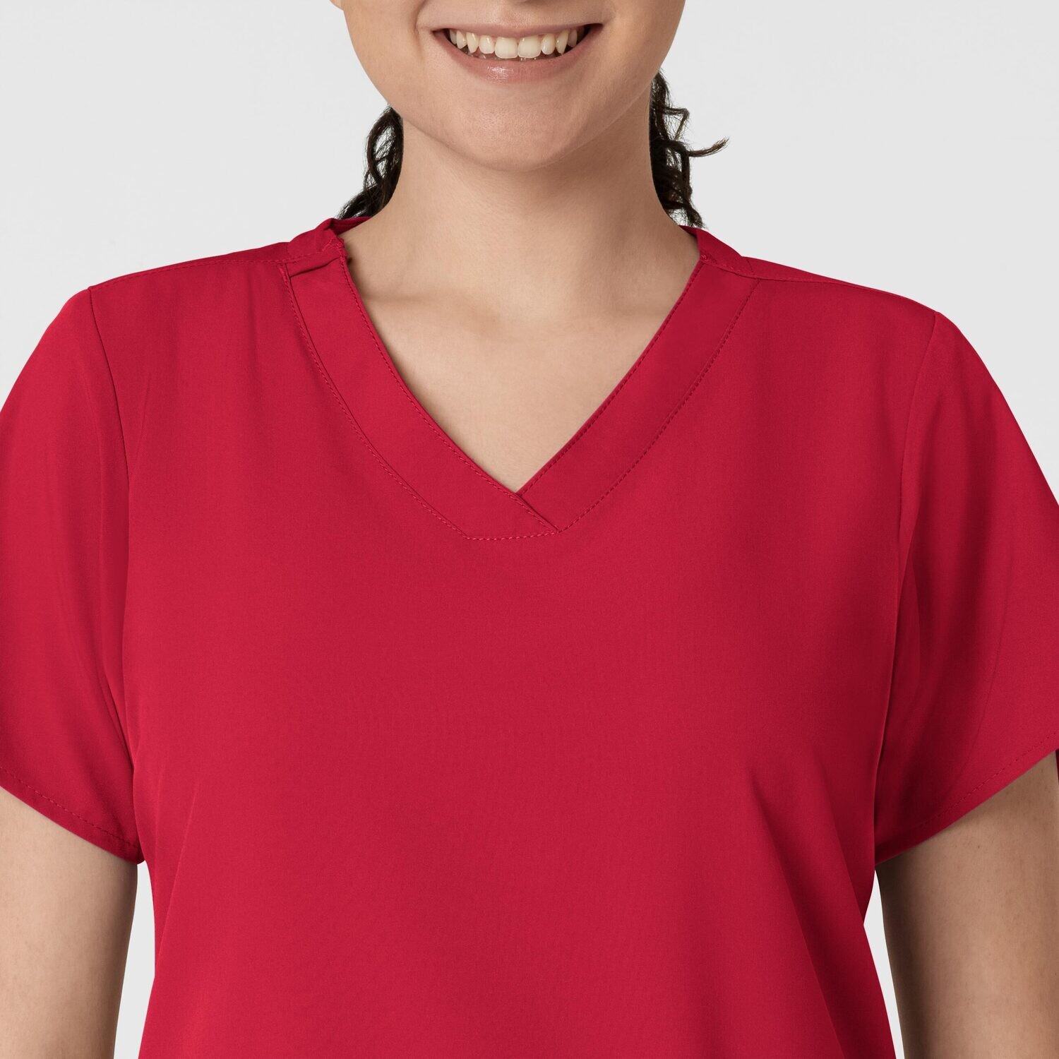 Casacca donna 6255 scollo a V red