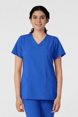 Casacca donna 6255 scollo a V royal blue