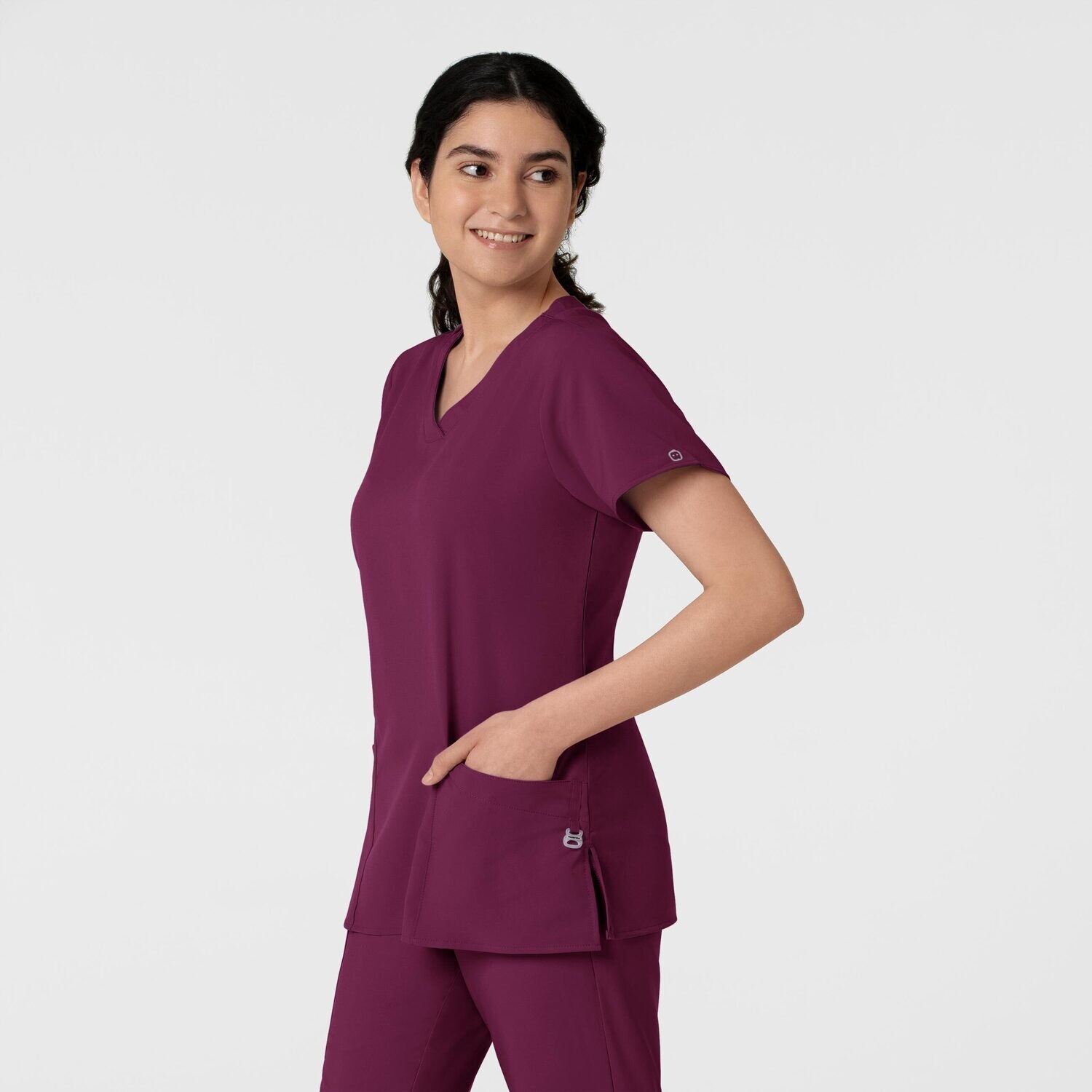 Casacca donna 6255 scollo a V wine