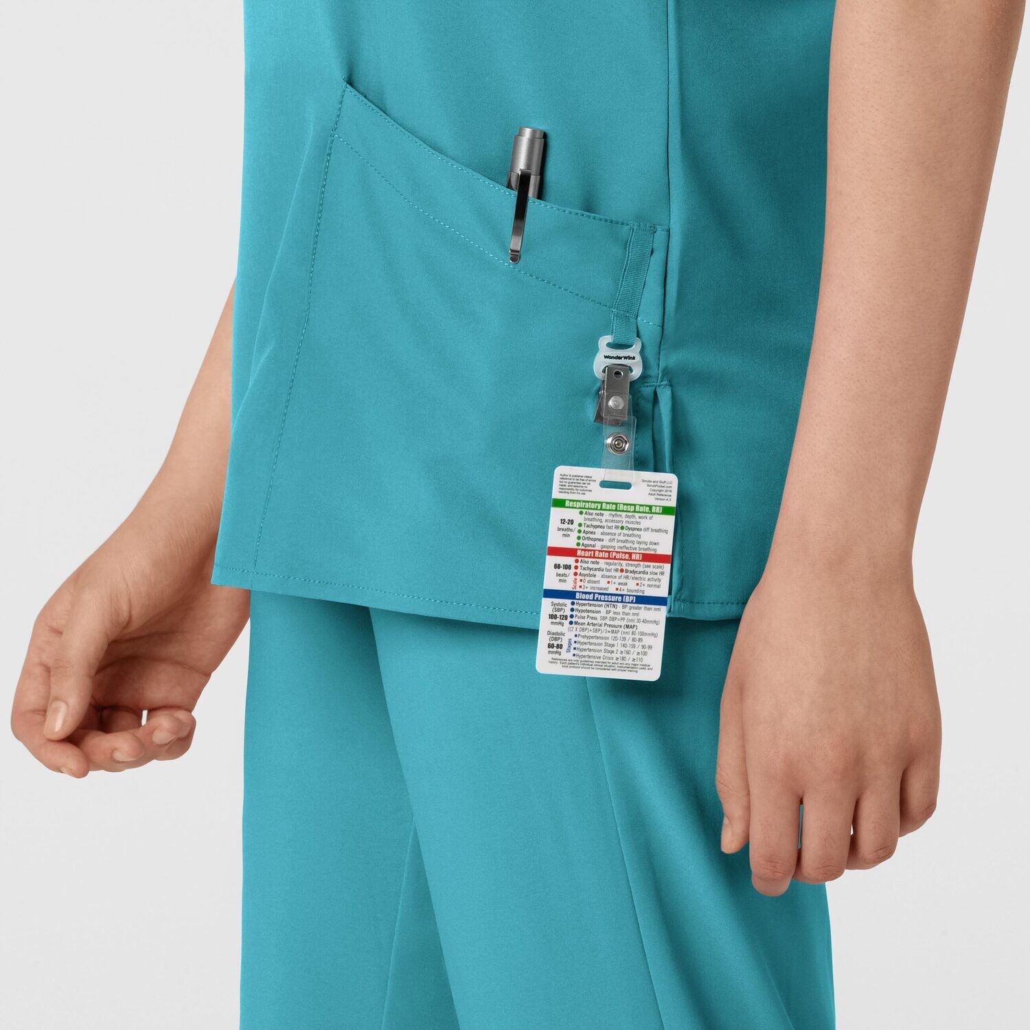 Casacca donna 6255 scollo a V teal blue