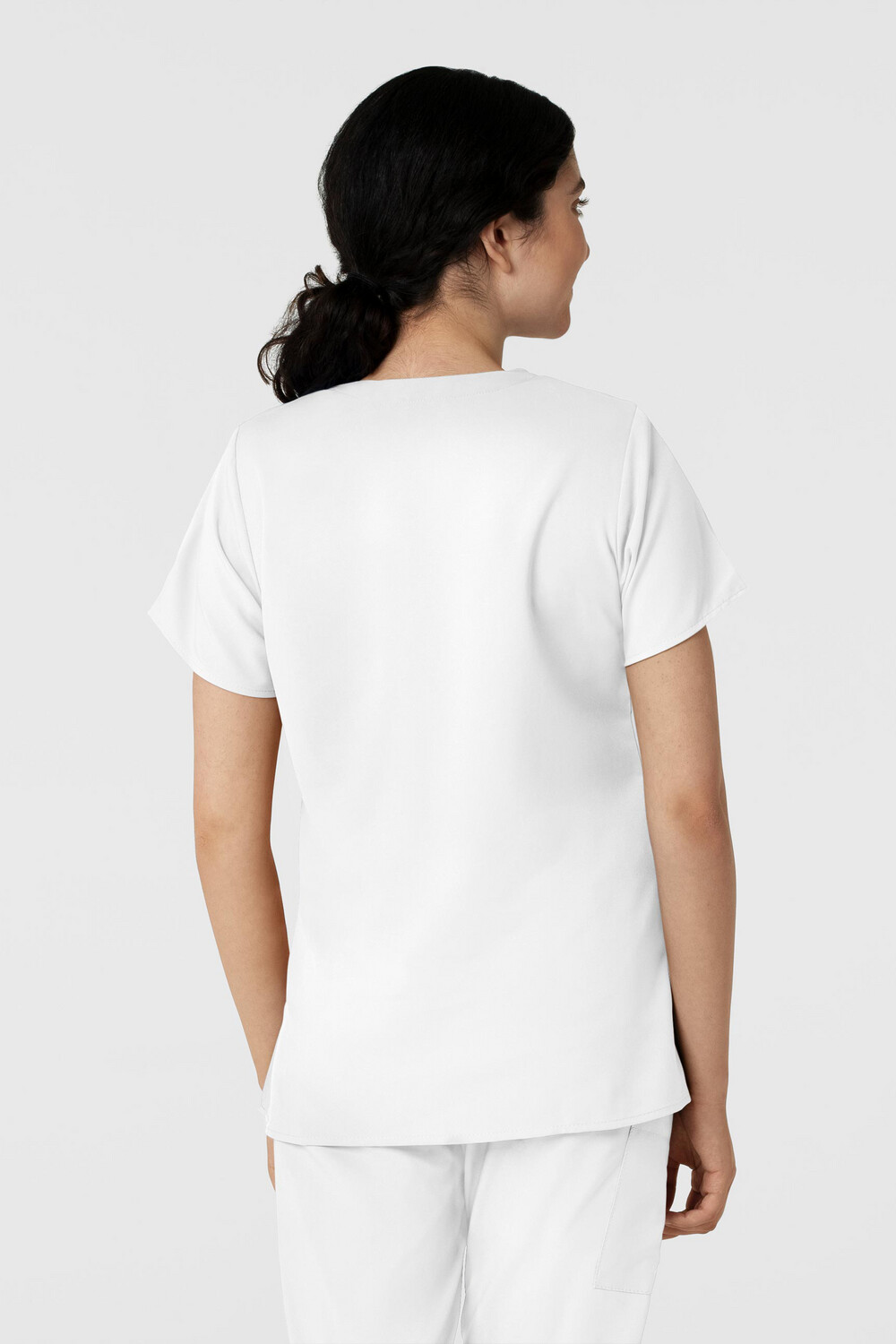 Casacca donna 6255 scollo a V white