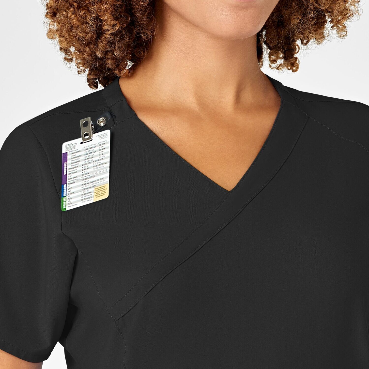 Casacca donna 6455 scollo a Y black