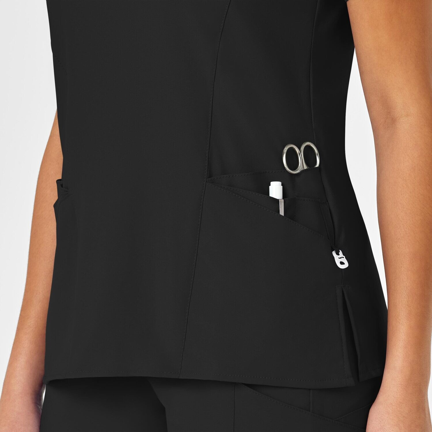 Casacca donna 6455 scollo a Y black