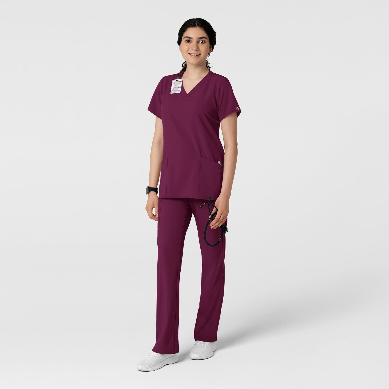 Casacca donna 6255 scollo a V wine