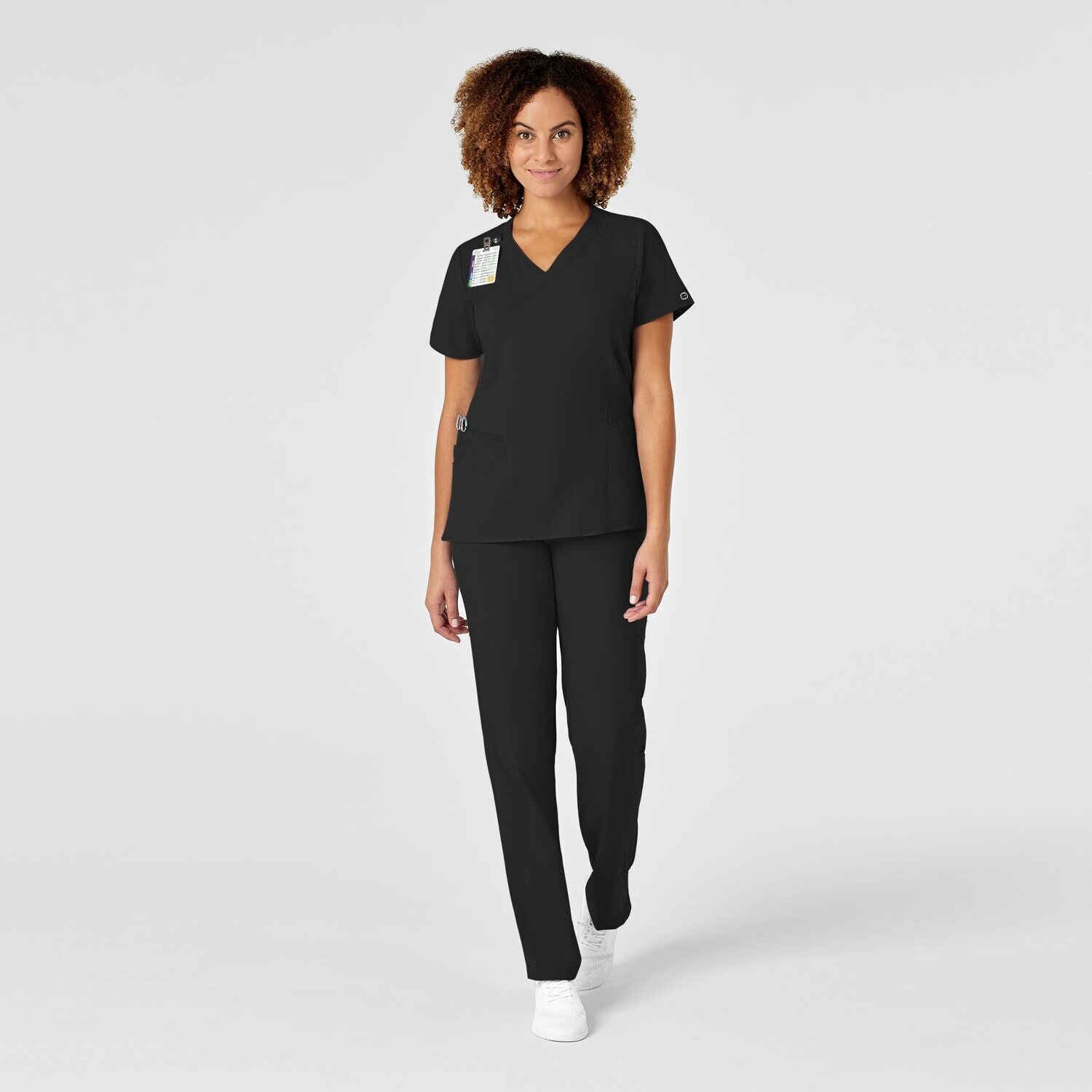 Casacca donna 6455 scollo a Y black