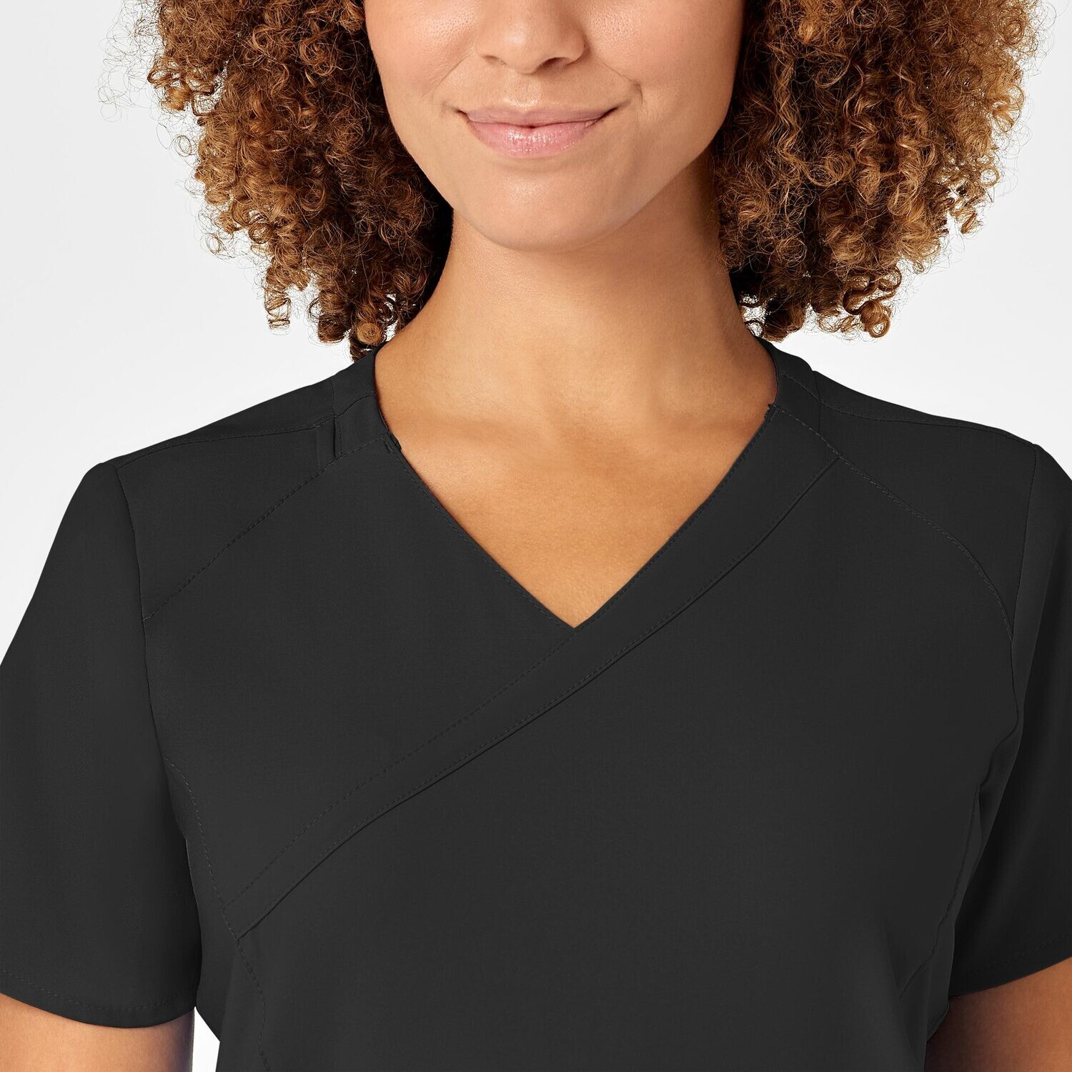 Casacca donna 6455 scollo a Y black