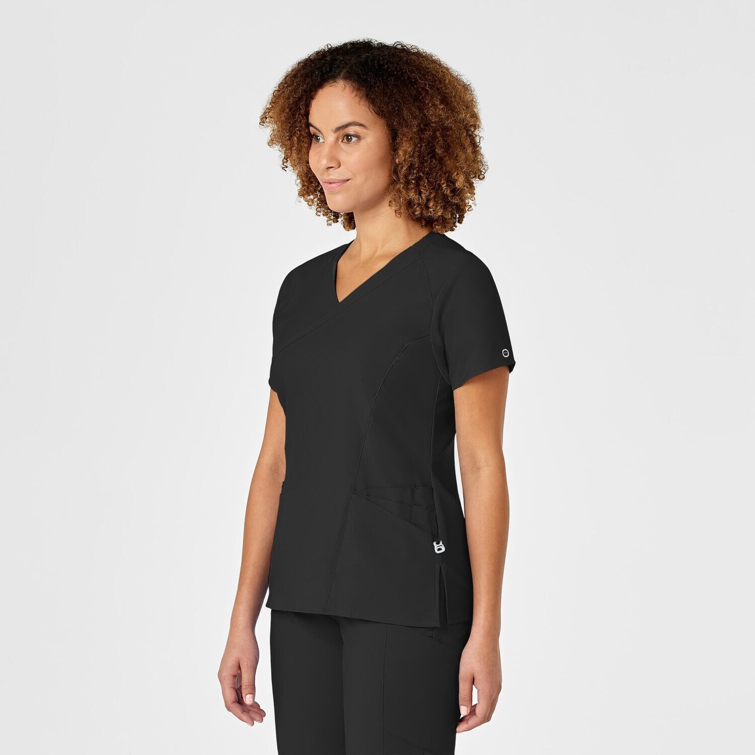 Casacca donna 6455 scollo a Y black