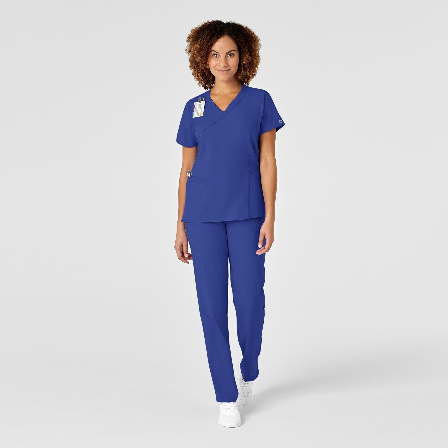 Casacca donna 6455 scollo a Y galaxy blue