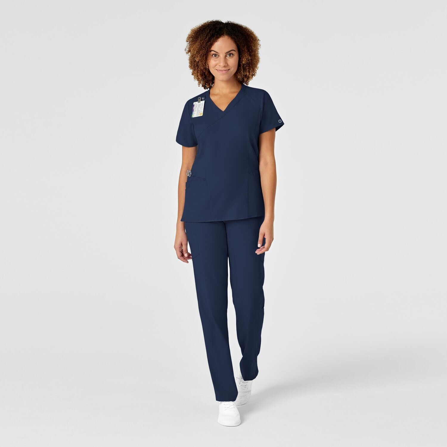 Casacca donna 6455 scollo a Y navy blue