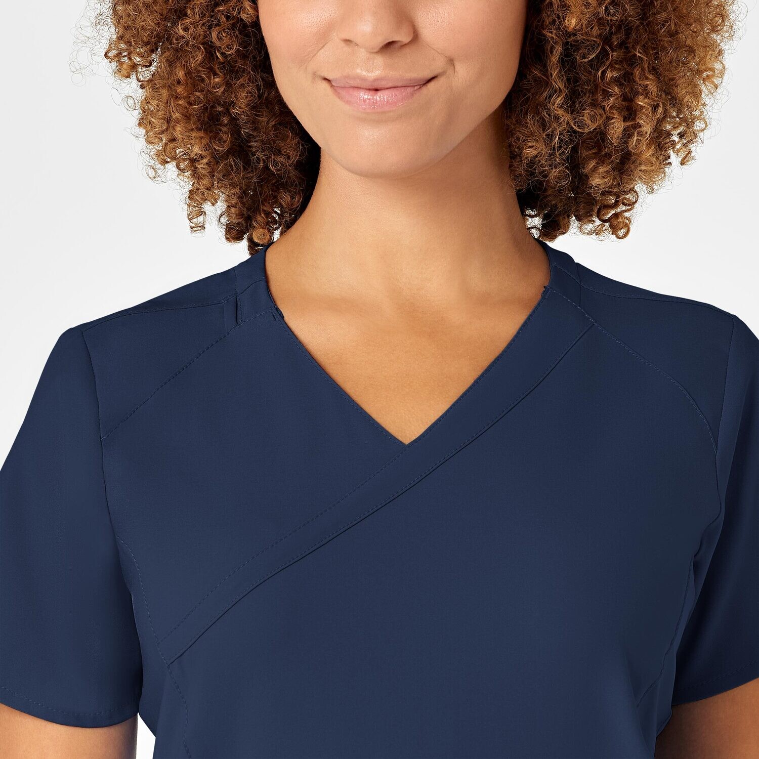 Casacca donna 6455 scollo a Y navy blue