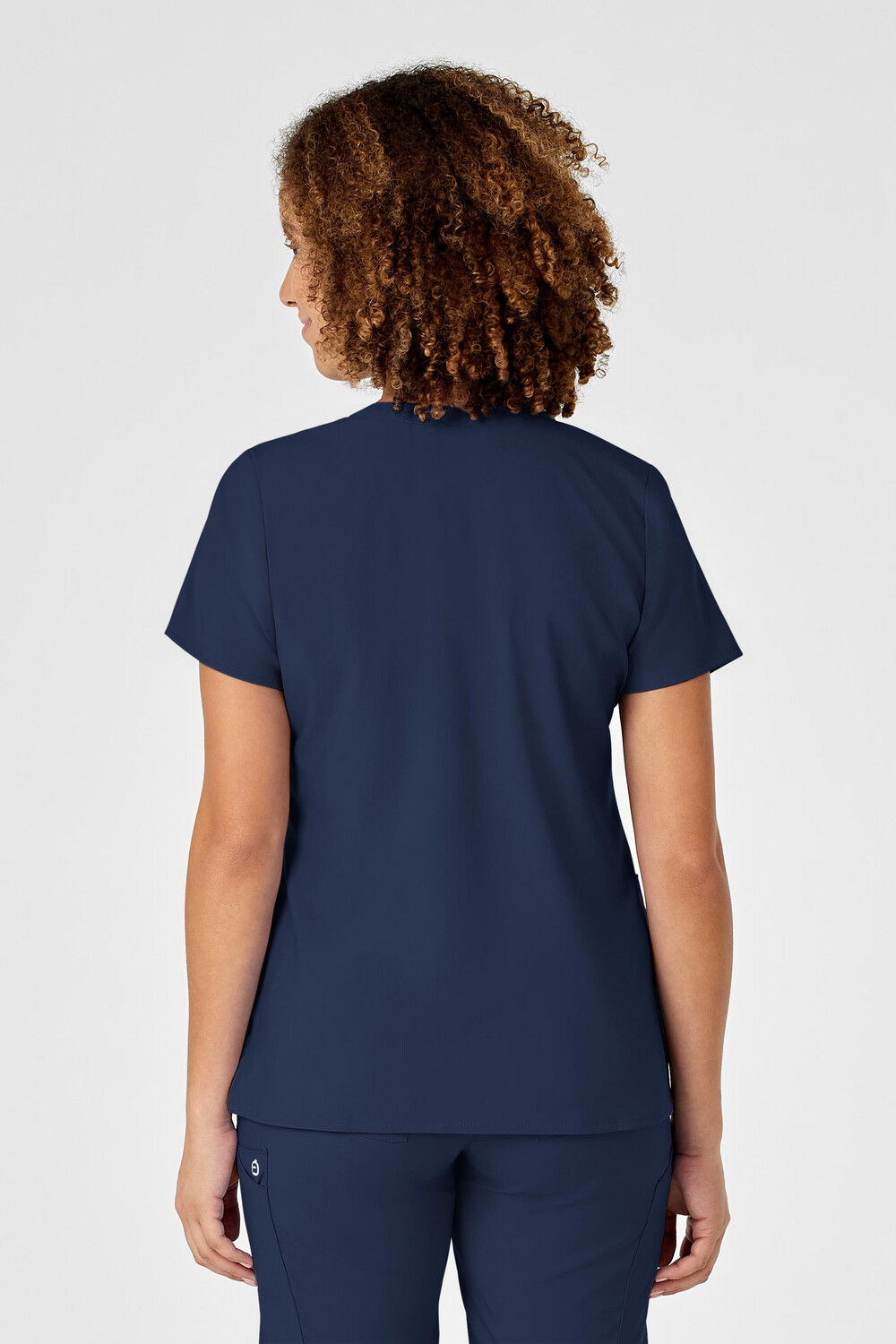 Casacca donna 6455 scollo a Y navy blue