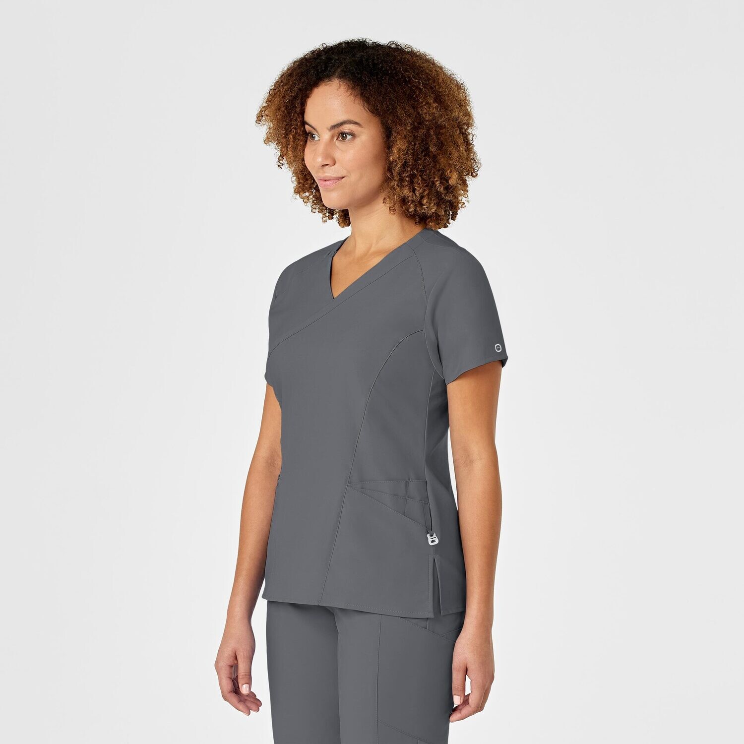 Casacca donna 6455 scollo a Y pewter