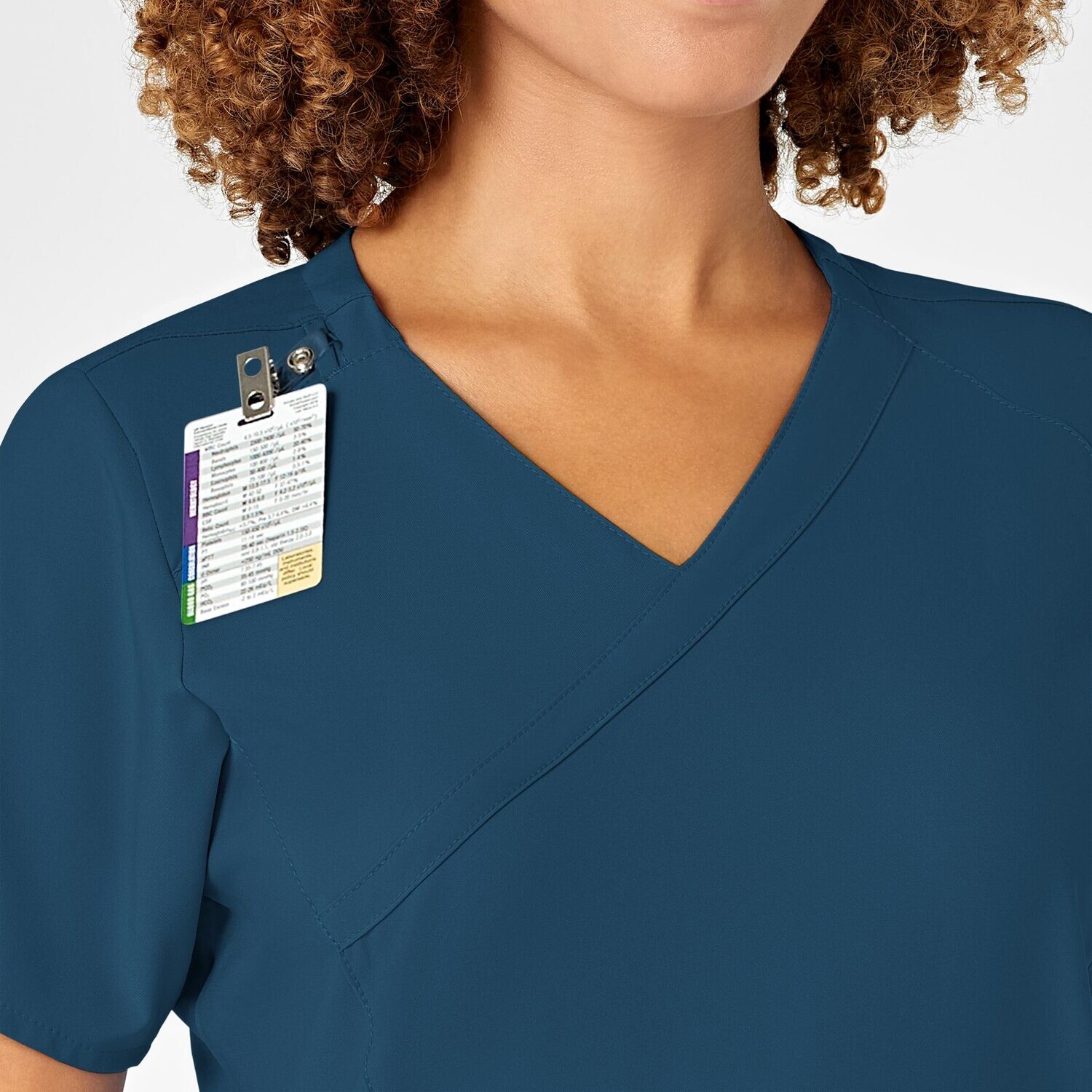 Casacca donna 6455 scollo a Y caribbean blue