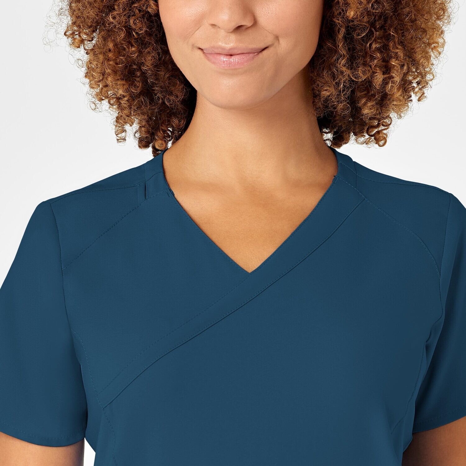 Casacca donna 6455 scollo a Y caribbean blue