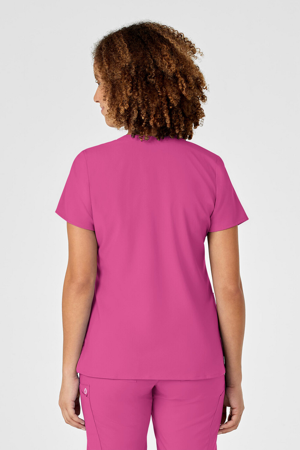 Casacca donna 6455 scollo a Y hot pink