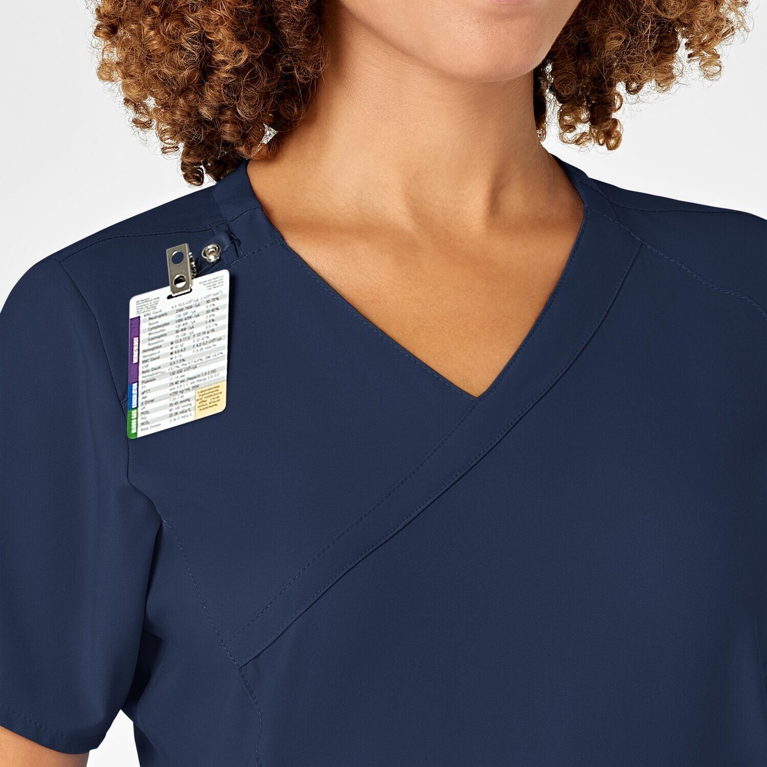 Casacca donna 6455 scollo a Y navy blue
