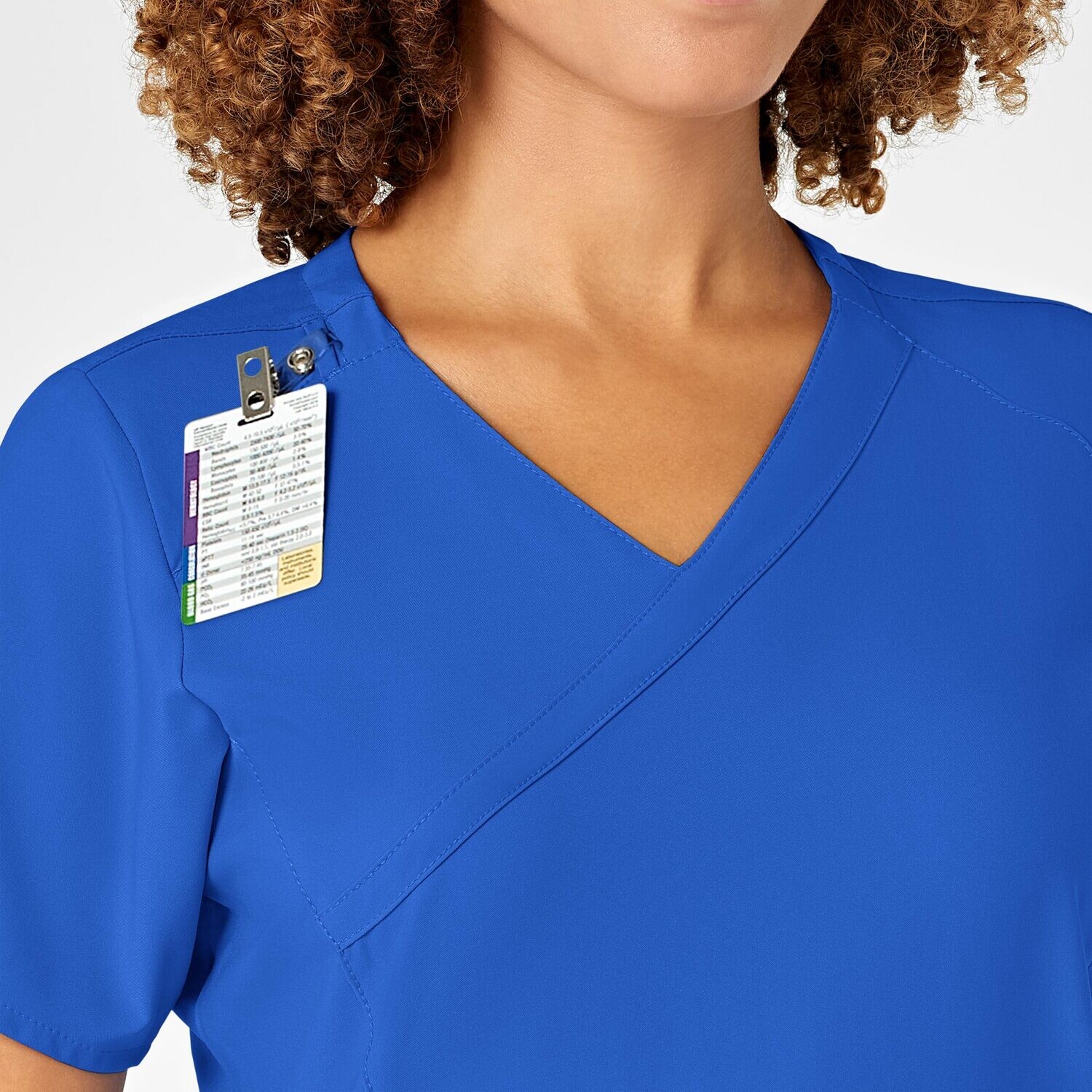 Casacca donna 6455 scollo a Y royal blue