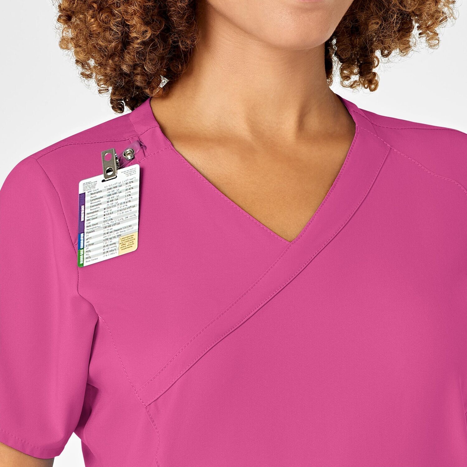 Casacca donna 6455 scollo a Y hot pink