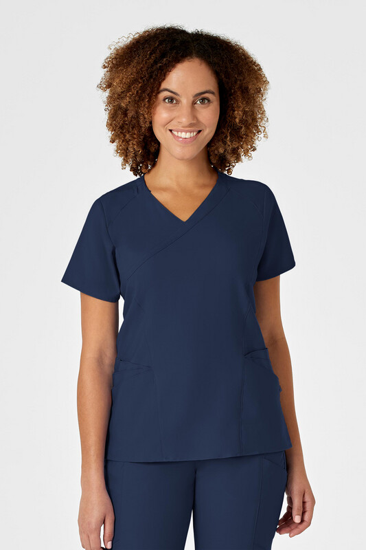 Casacca donna 6455 scollo a Y navy blue
