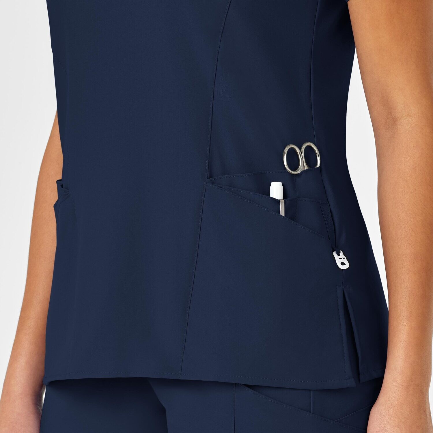 Casacca donna 6455 scollo a Y navy blue