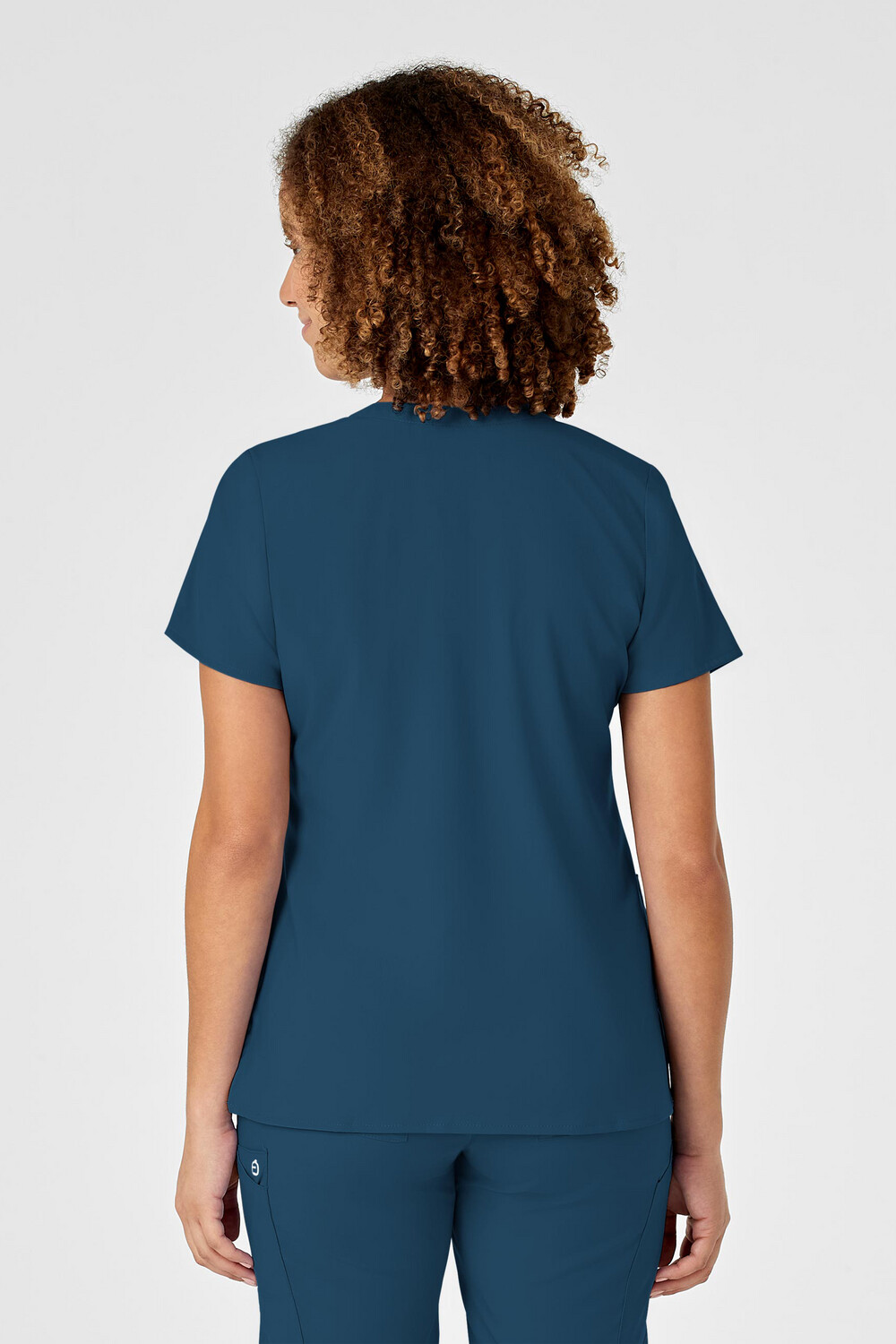Casacca donna 6455 scollo a Y caribbean blue