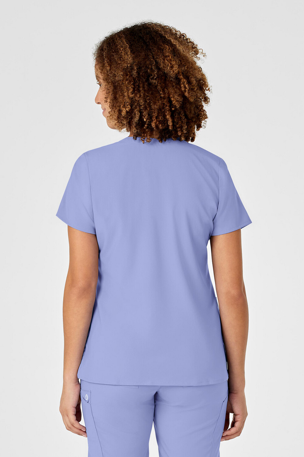 Casacca donna 6455 scollo a Y ceil blue