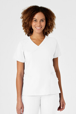 Casacca donna 6455 scollo a Y white