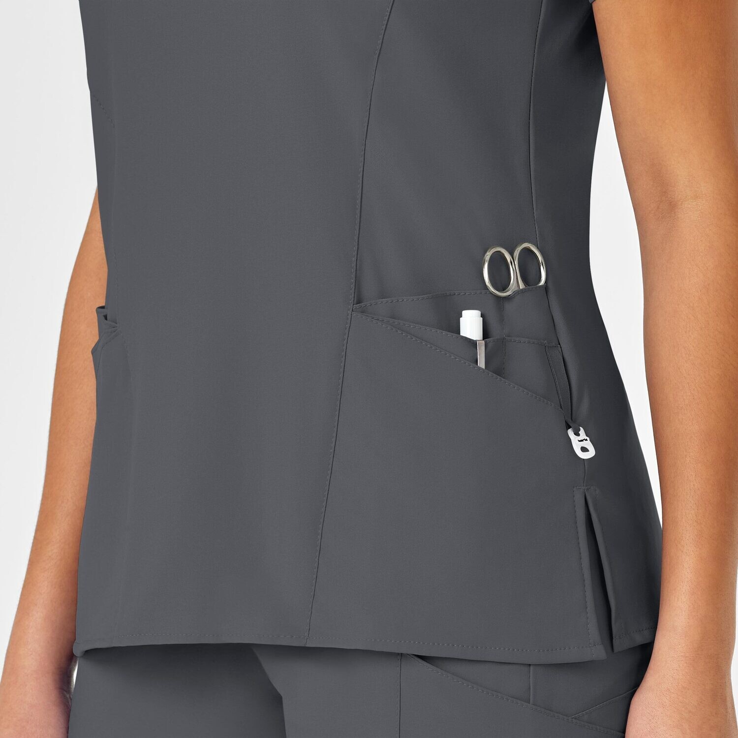 Casacca donna 6455 scollo a Y pewter