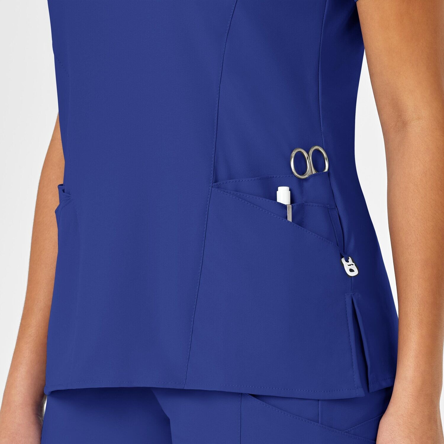 Casacca donna 6455 scollo a Y galaxy blue