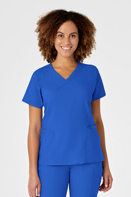 Casacca donna 6455 scollo a Y royal blue