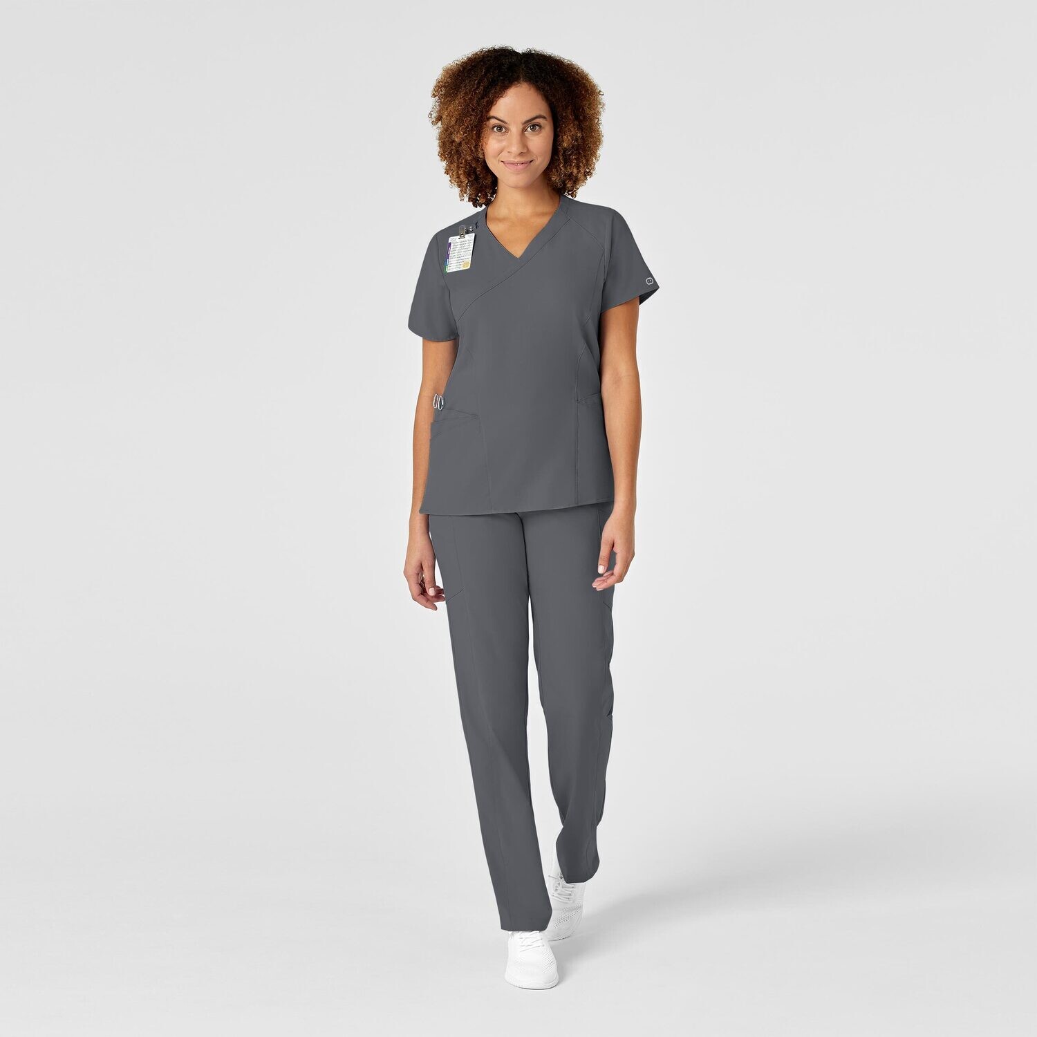 Casacca donna 6455 scollo a Y pewter