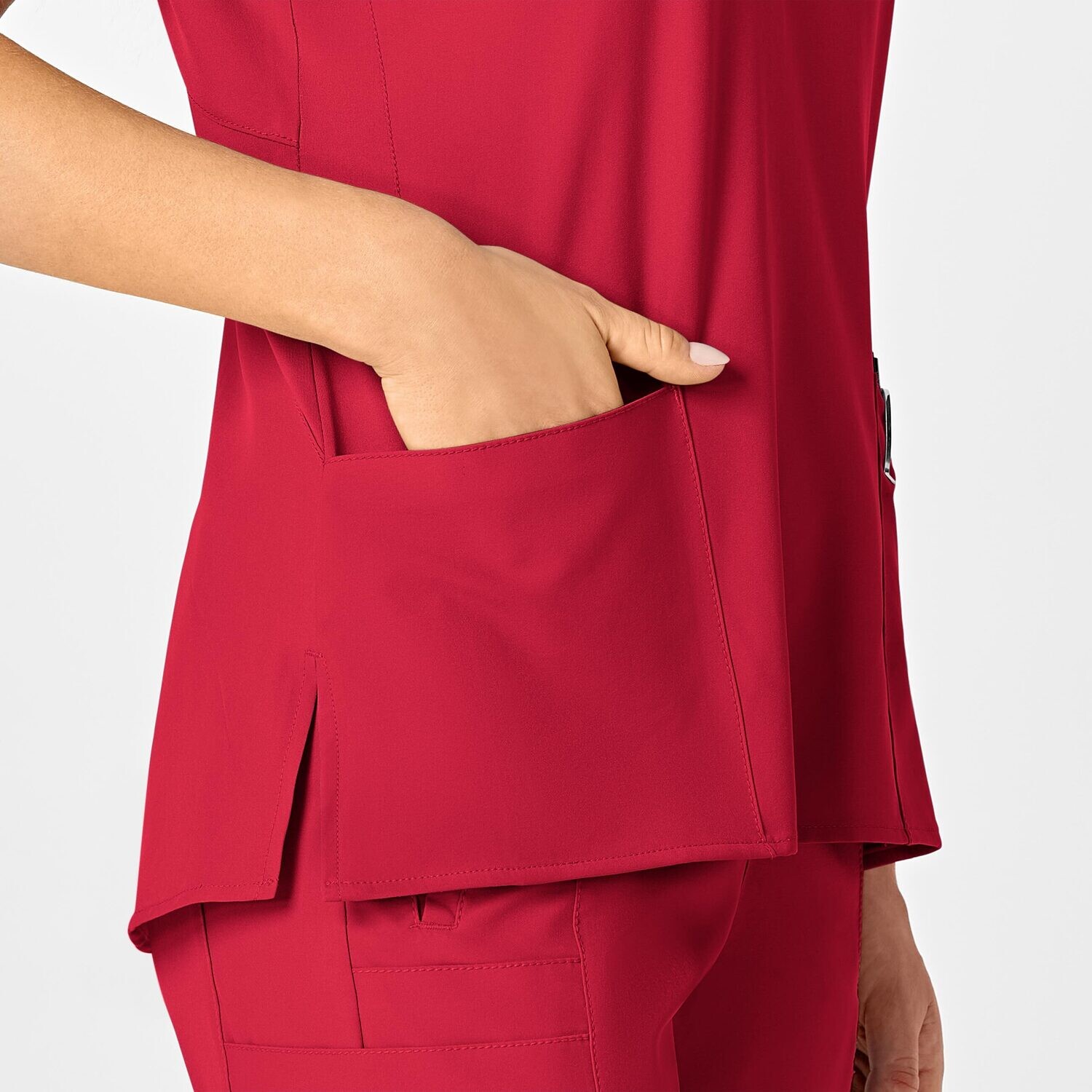 Casacca donna 6555 scollo a V red