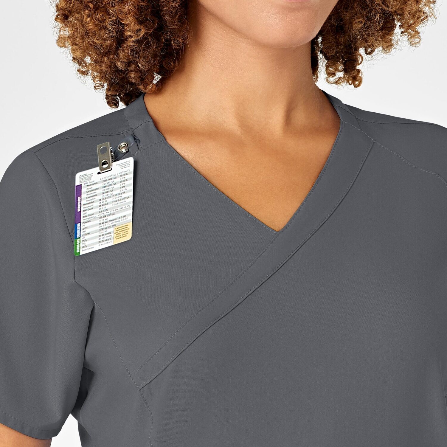 Casacca donna 6455 scollo a Y pewter