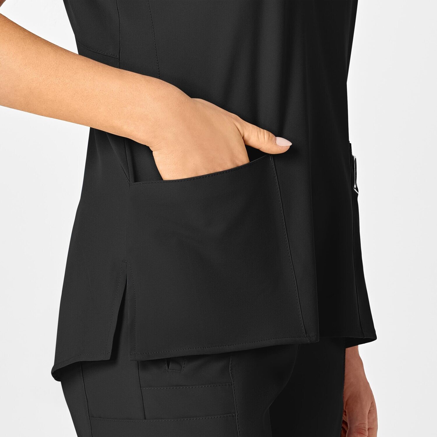 Casacca donna 6555 scollo a V black