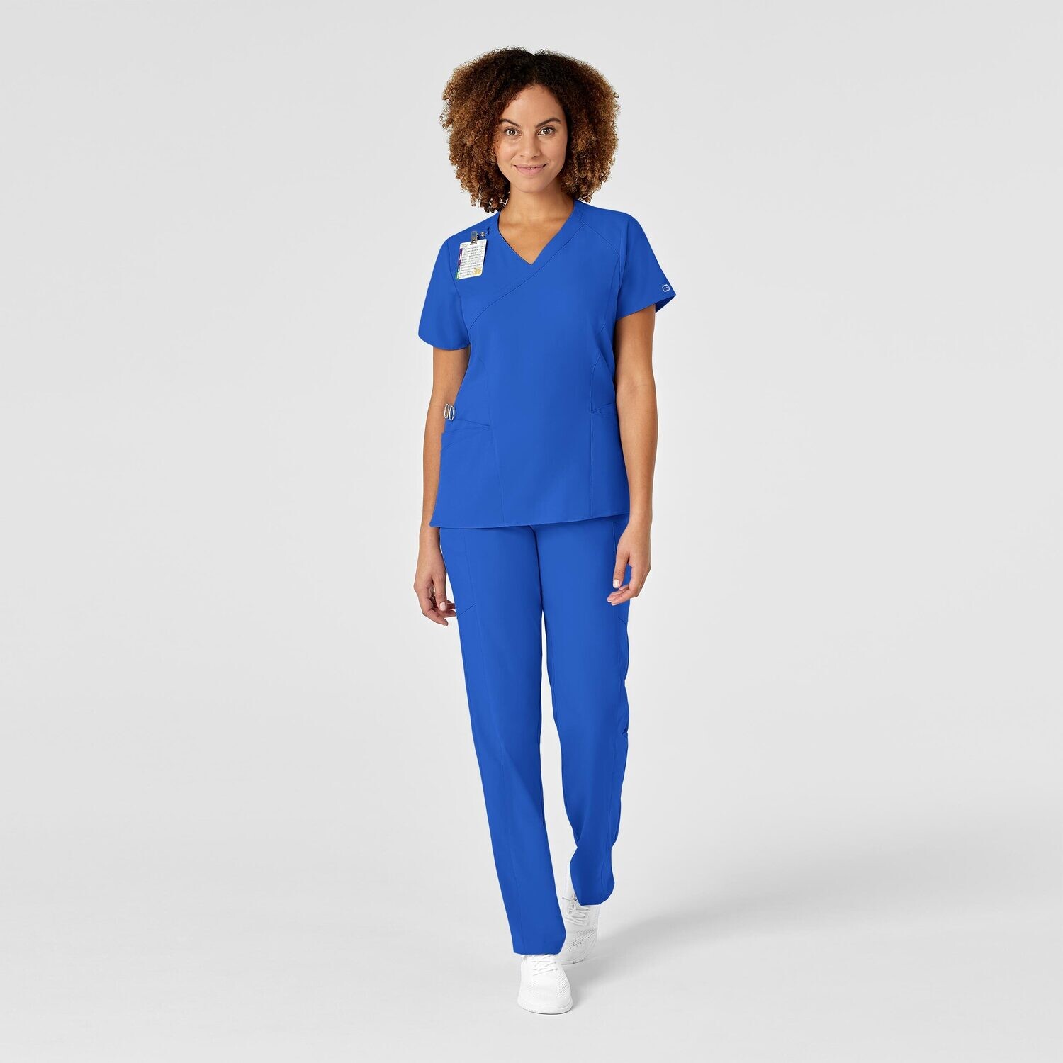 Casacca donna 6455 scollo a Y royal blue