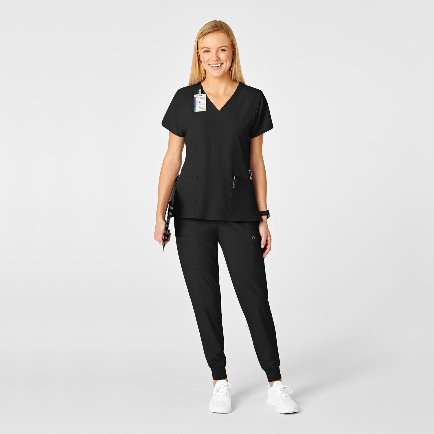 Casacca donna 6555 scollo a V black