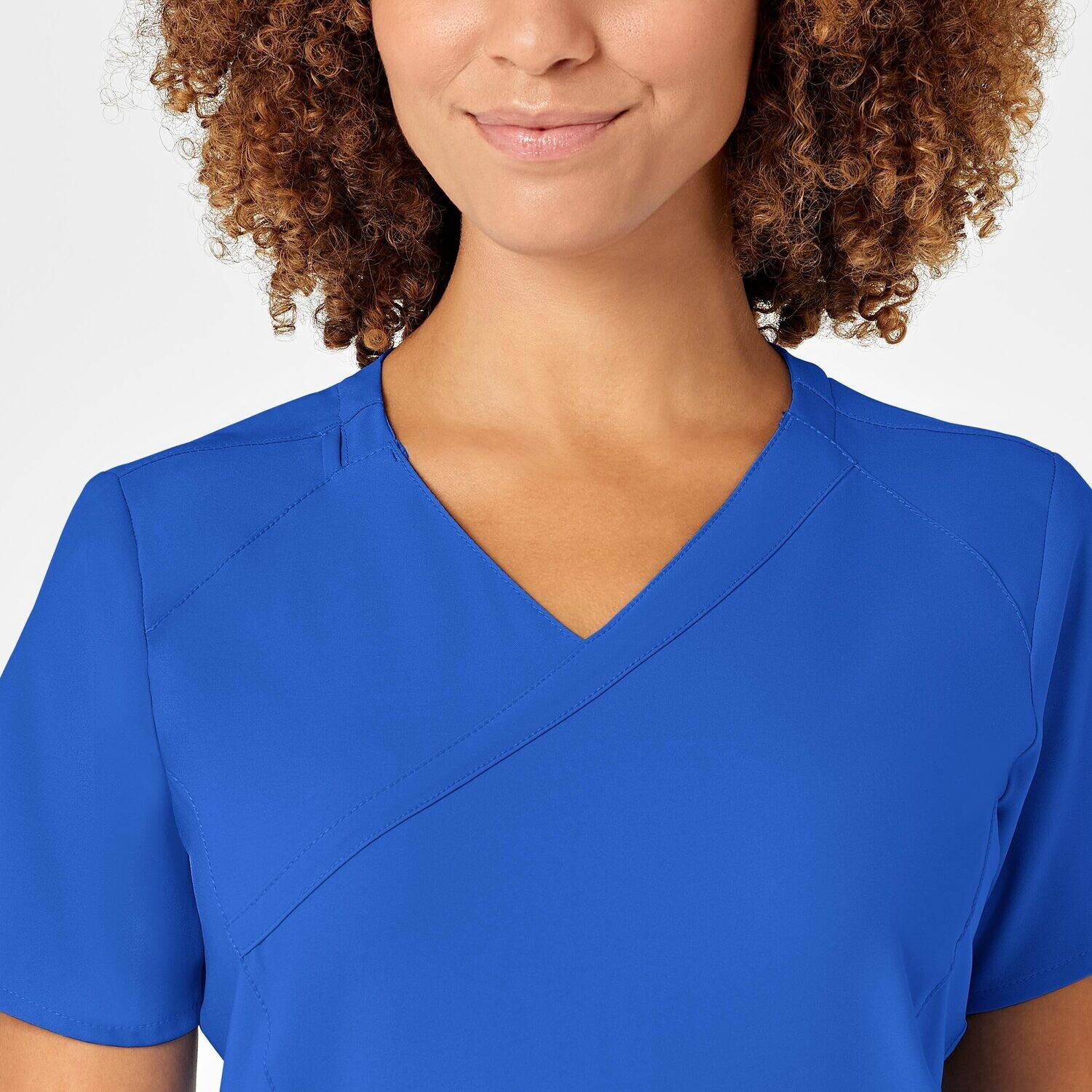 Casacca donna 6455 scollo a Y royal blue
