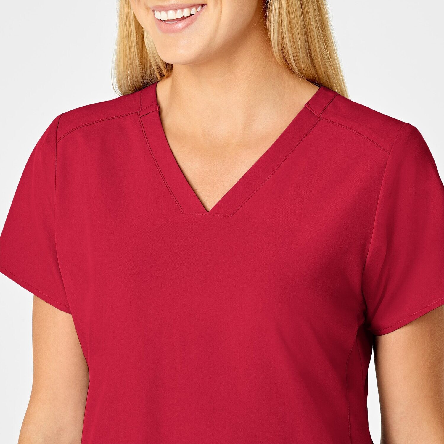 Casacca donna 6555 scollo a V red