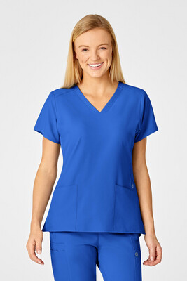 Casacca donna 6555 scollo a V royal blue