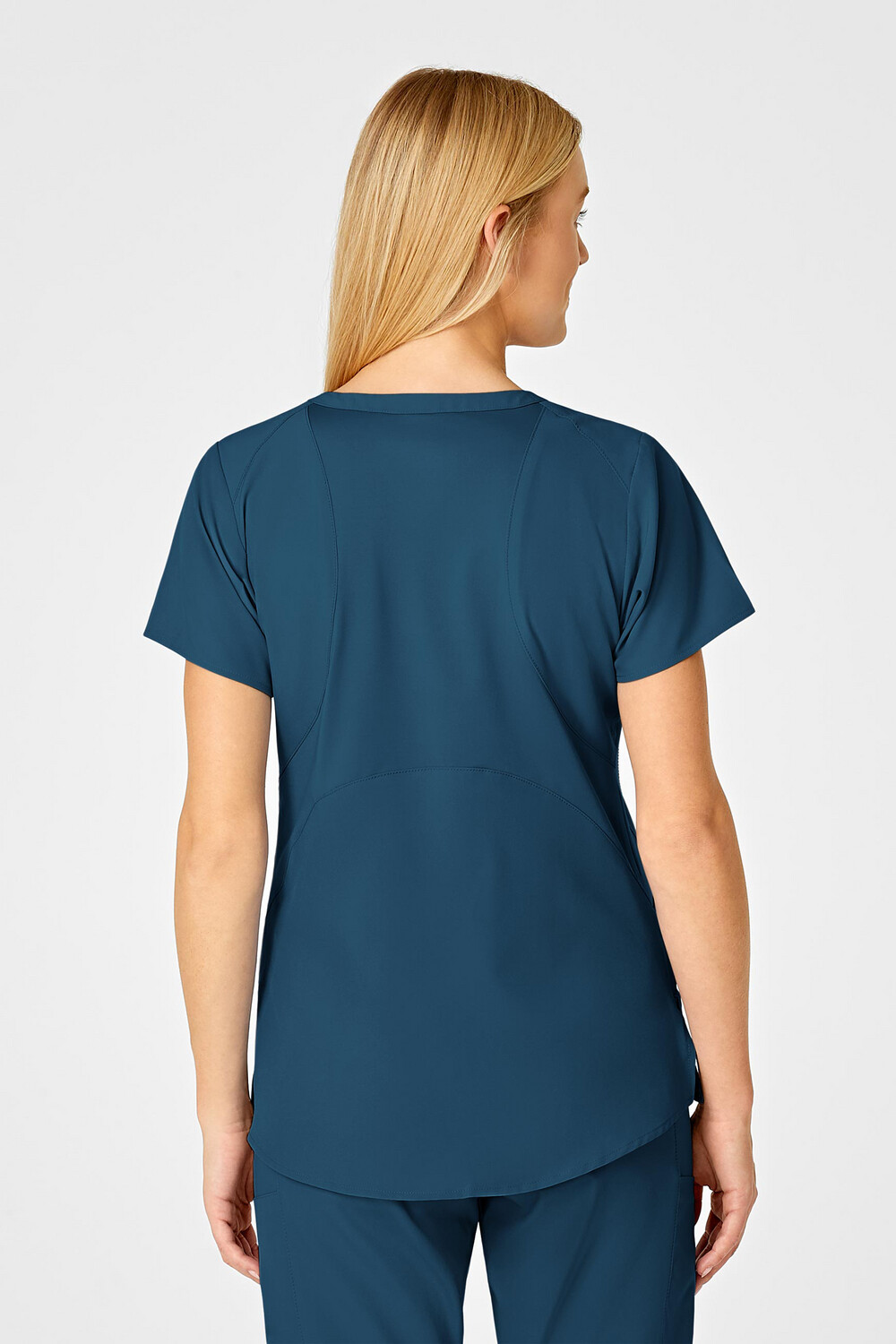 Casacca donna 6555 scollo a V caribbean blue
