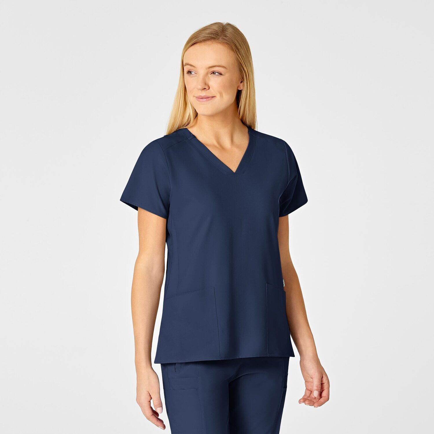 Casacca donna 6555 scollo a V navy blue