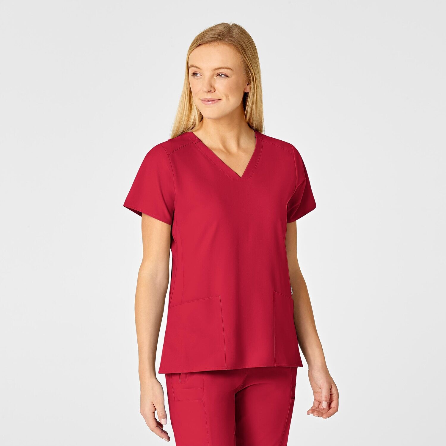 Casacca donna 6555 scollo a V red