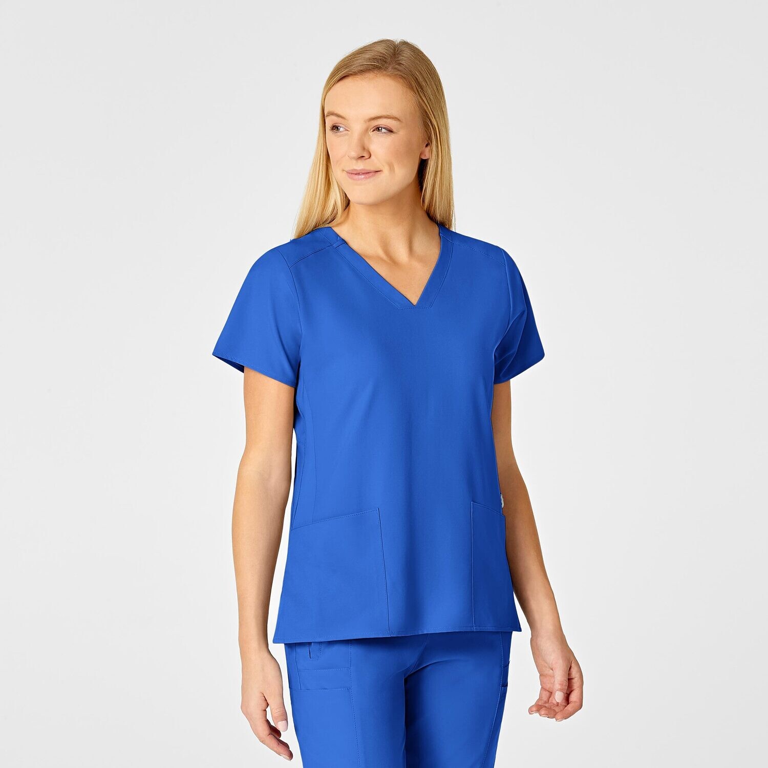 Casacca donna 6555 scollo a V royal blue