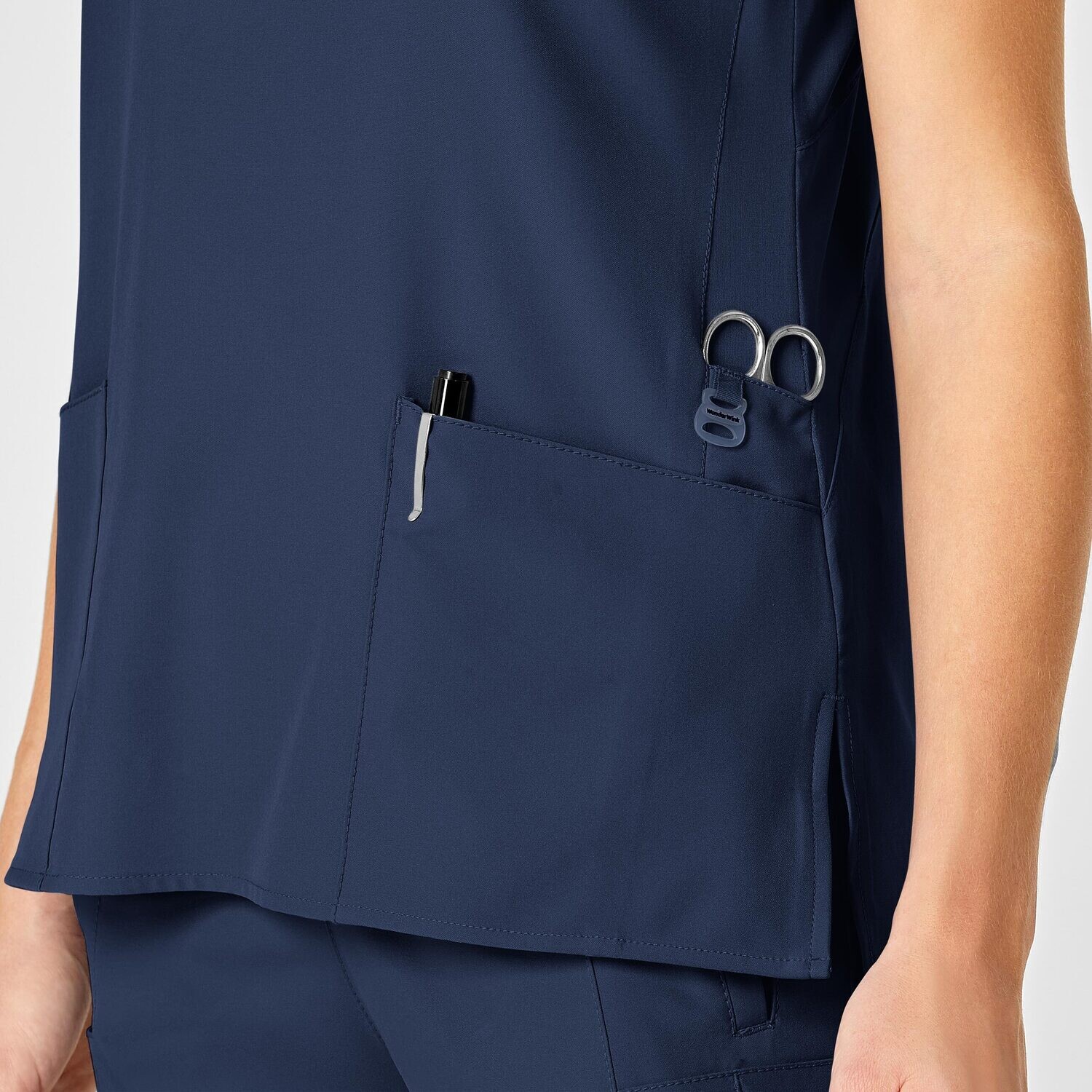 Casacca donna 6555 scollo a V navy blue