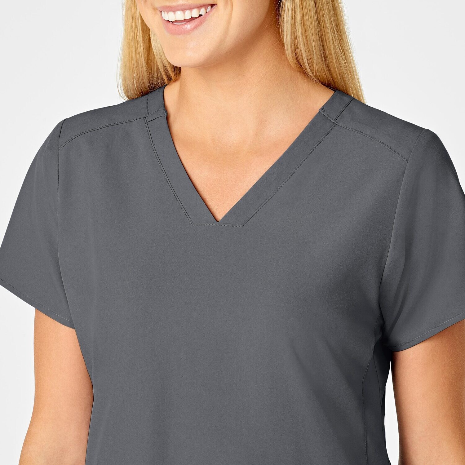 Casacca donna 6555 scollo a V pewter