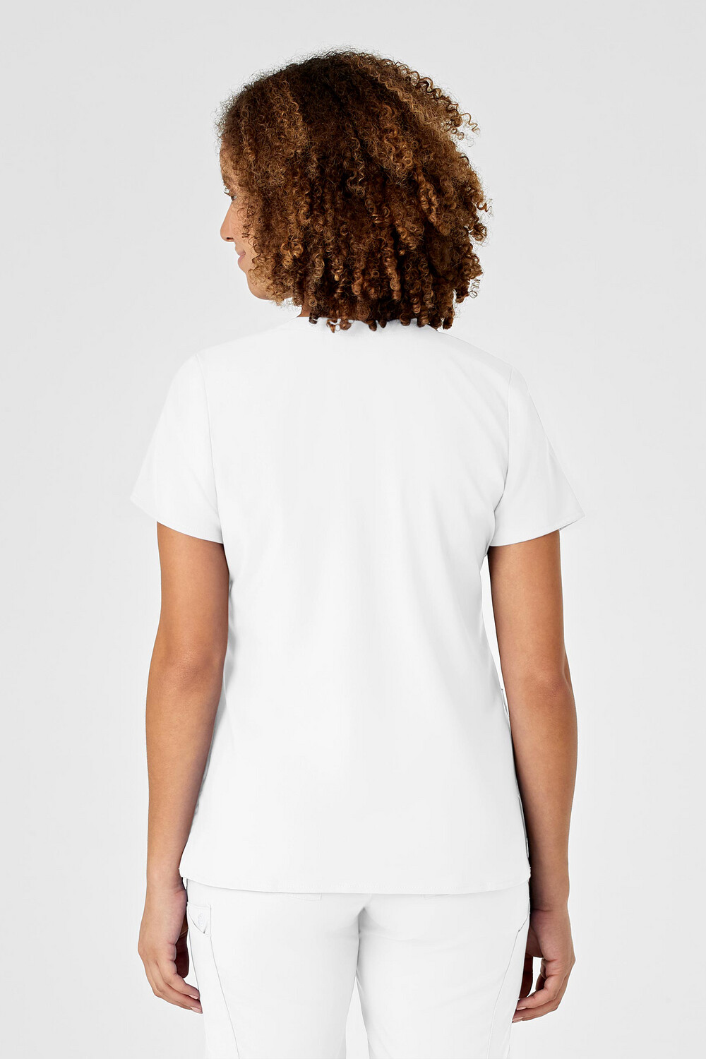 Casacca donna 6455 scollo a Y white