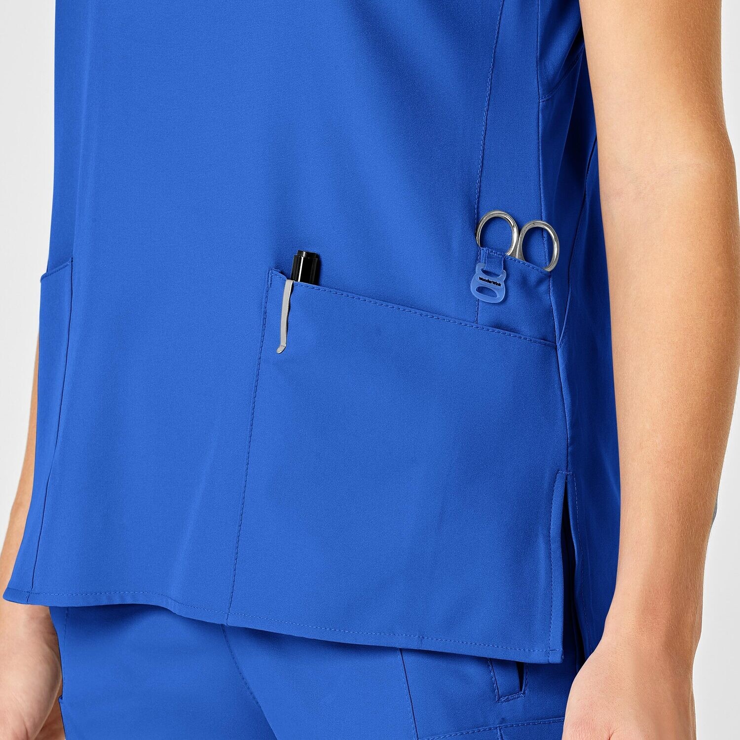 Casacca donna 6555 scollo a V royal blue